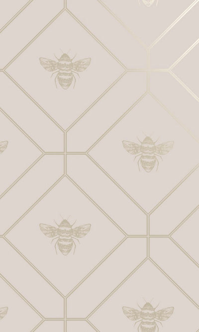 product image of Honey Comb Pink Geometric Wallpaper by Walls Republic 556