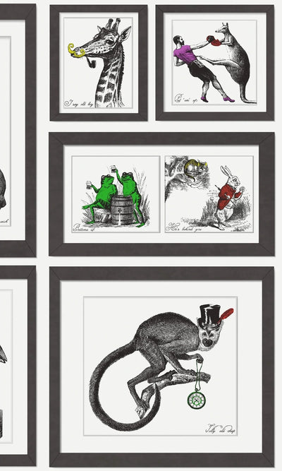 product image for Illustrated Animals Multi in a Frame Wallpaper by Walls Republic 20