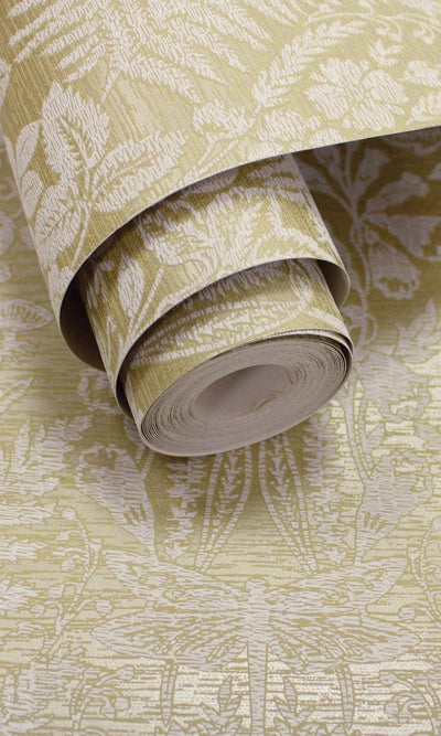 product image for Floral Stitch Ochre Damask Wallpaper by Walls Republic 47