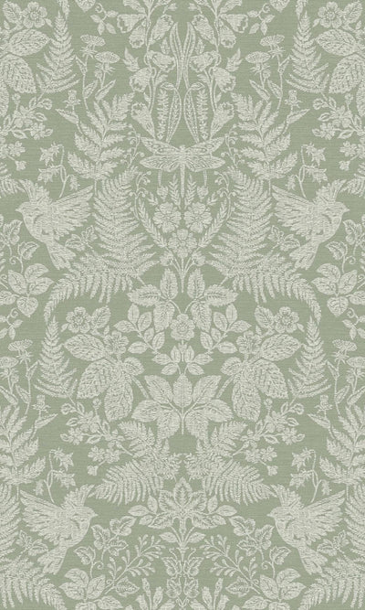 product image of Floral Stitch Sage Damask Wallpaper by Walls Republic 57