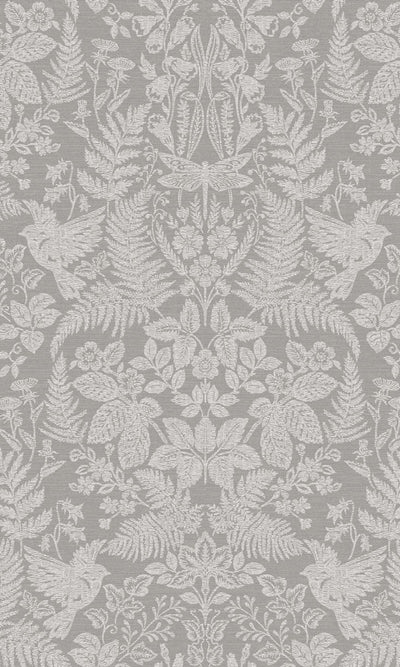 product image of Floral Stitch Grey Damask Wallpaper by Walls Republic 563