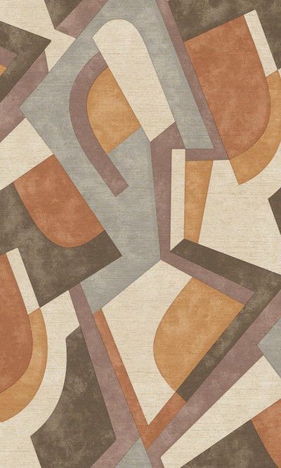 product image of Bold Abstract Geometric Metallic Multi Wallpaper by Walls Republic 511