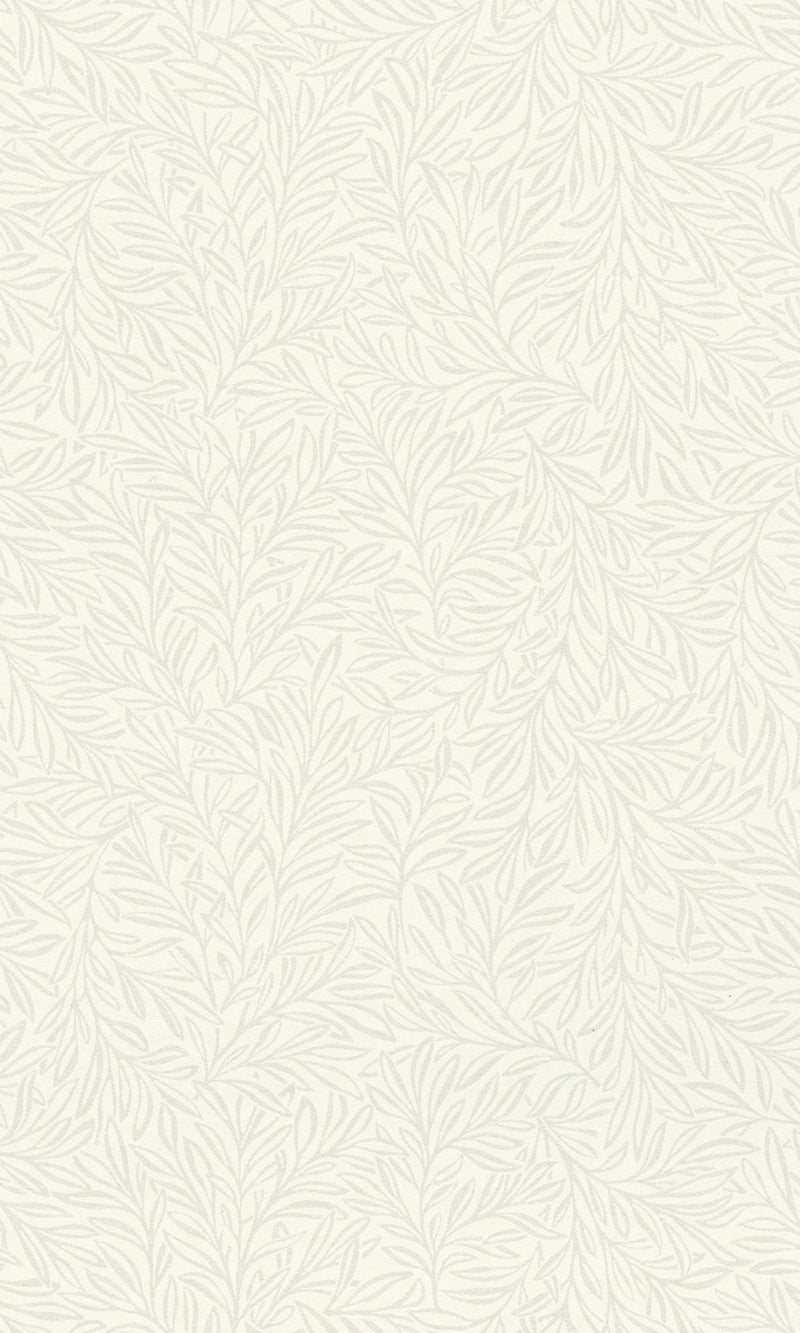 media image for Minimalist White Tropical Leaves Metallic Wallpaper by Walls Republic 20