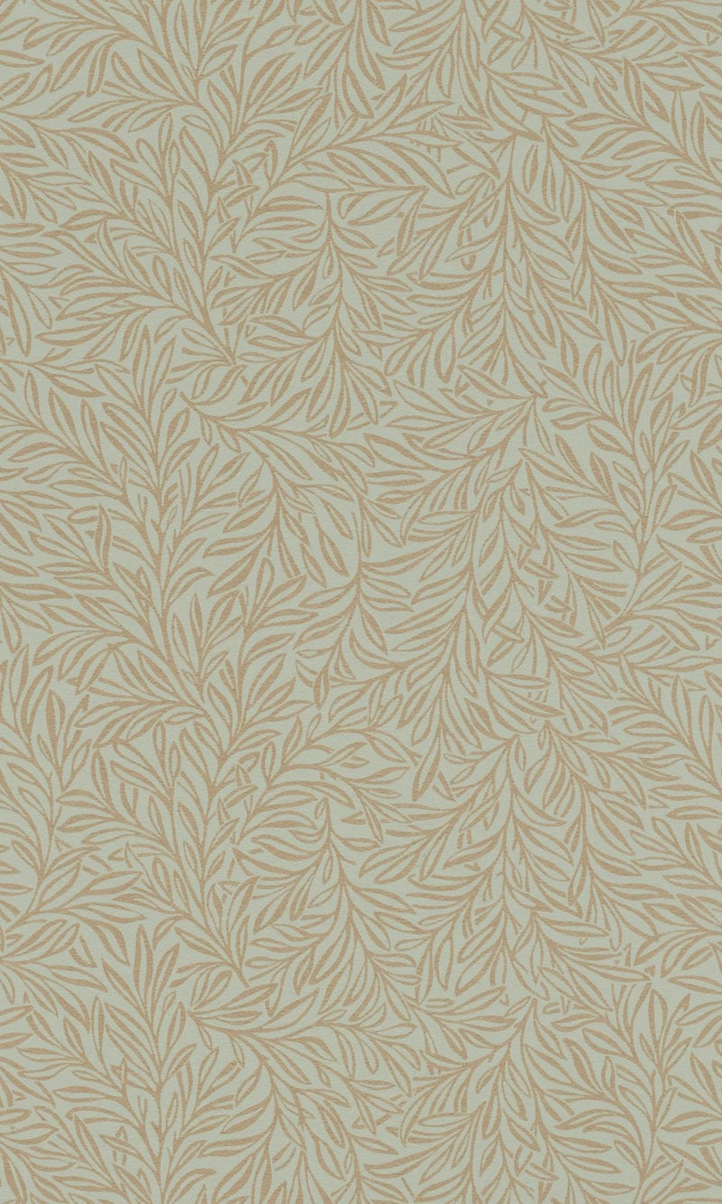 media image for Minimalist Beige Leaves Tropical Metallic Wallpaper by Walls Republic 236