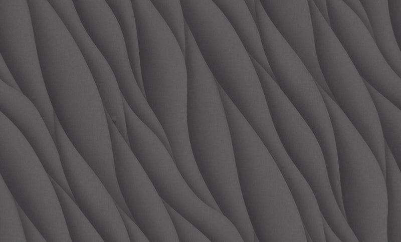 media image for Affinity 3D Ocean Waves Wallpaper in Anthracite 258
