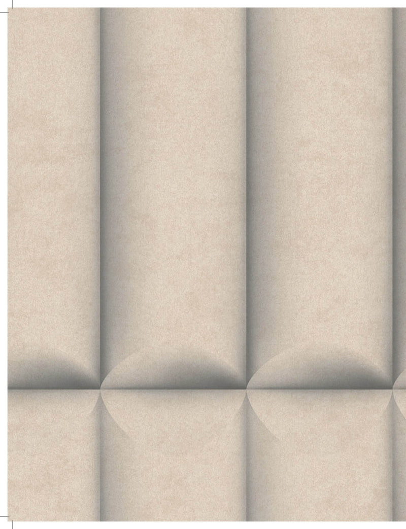 media image for Affinity 3D Concrete-Like Tube Wallpaper in Beige 294