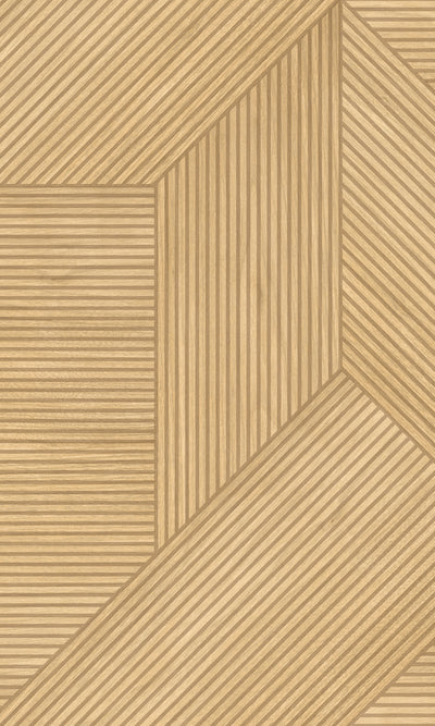 product image of Geometric Wood Panel Wallpaper in Camel 586