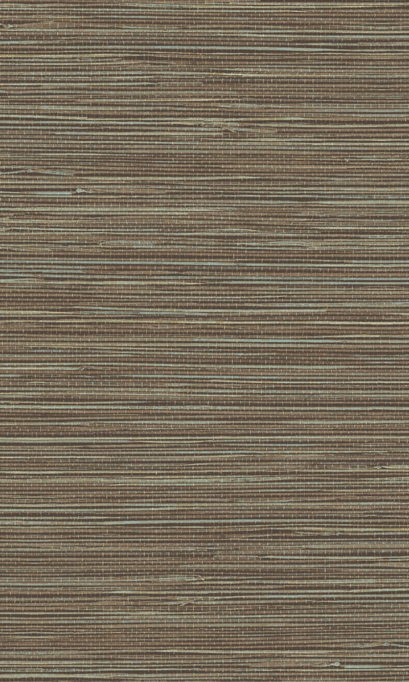 media image for Tahiti Textured Grasscloth Wallpaper in Brown/Blue 271