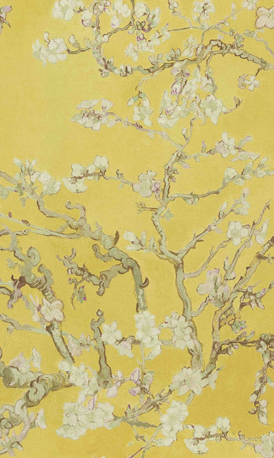 product image of Van Gogh Almond Blossom Floral Wallpaper in Yellow 563