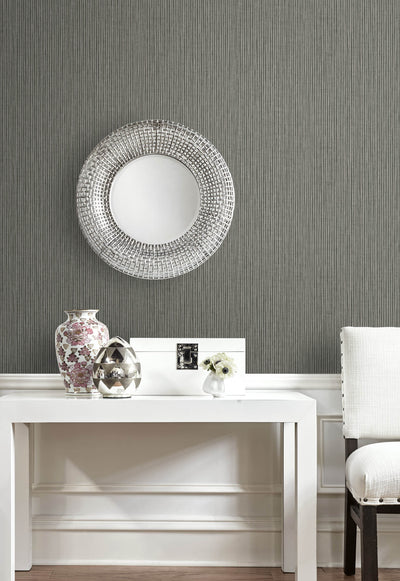 product image for Simple Geometric Stripes Wallpaper in Peppercorn 25