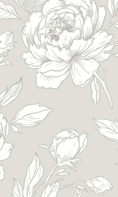 product image of Sample Bold Floral Abstract Wallpaper in Pale Oak 563