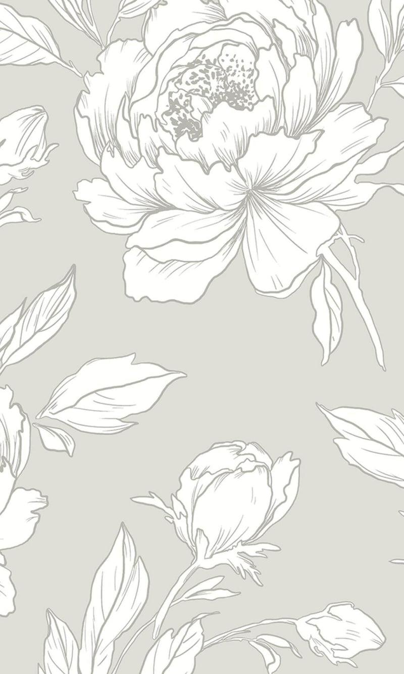 media image for Sample Bold Floral Abstract Wallpaper in Pale Oak 282