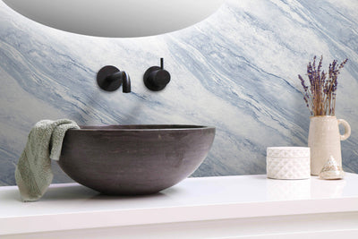 product image for Simple Marble Wallpaper in Blue Mist 85