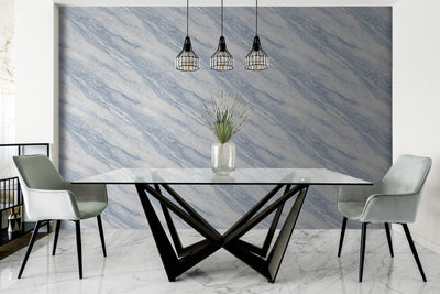 product image for Simple Marble Wallpaper in Blue Mist 10