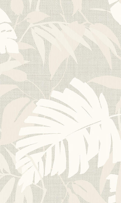 product image of Sample Printed Palm Leaves Botanical Wallpaper in Almond Wisp 521