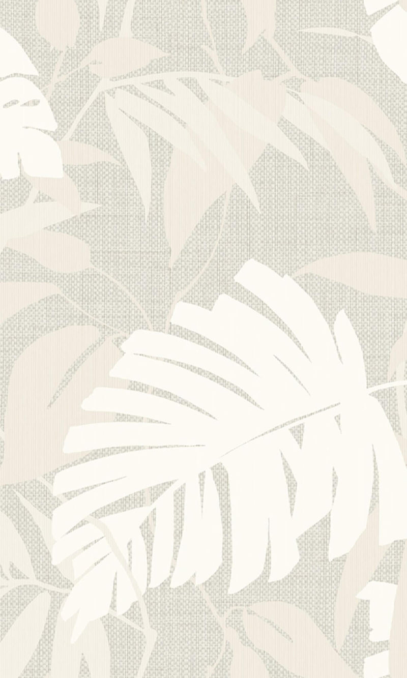 media image for Sample Printed Palm Leaves Botanical Wallpaper in Almond Wisp 268