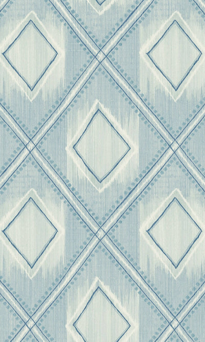product image of Sample Geometric Diamond Wallpaper in Blue Stone 588