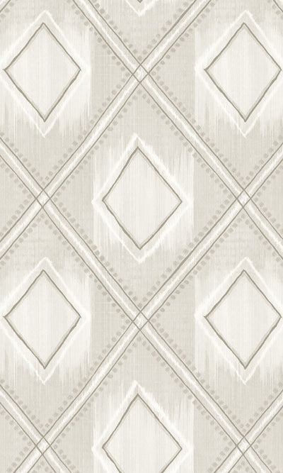 product image of Sample Geometric Diamond Wallpaper in Egg Shell  534