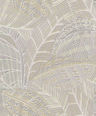 product image for Funky Leaves Botanical Wallpaper in Beige 95