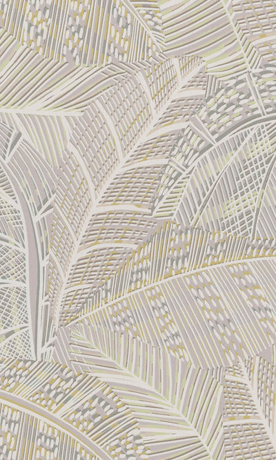 product image for Funky Leaves Botanical Wallpaper in Beige 13