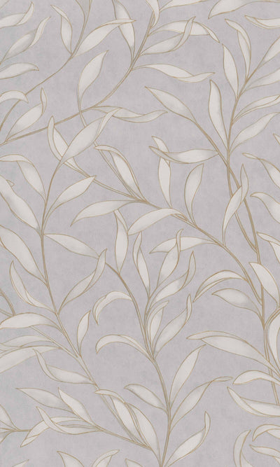 product image for Twigs Leaves Floral Wallpaper in Grey 55