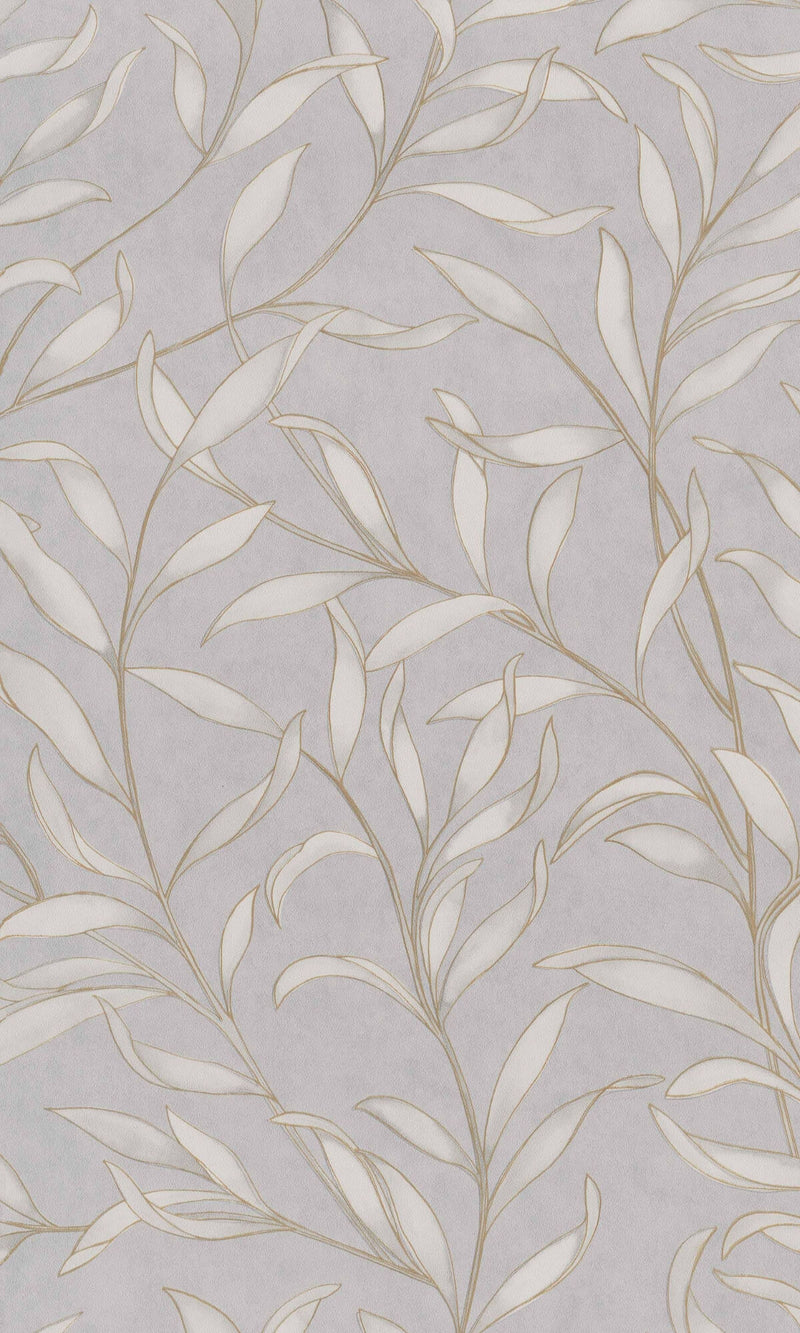 media image for Twigs Leaves Floral Wallpaper in Grey 242