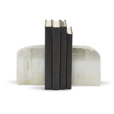 product image of glaciers selenite crystal bookend set of 2 1 584