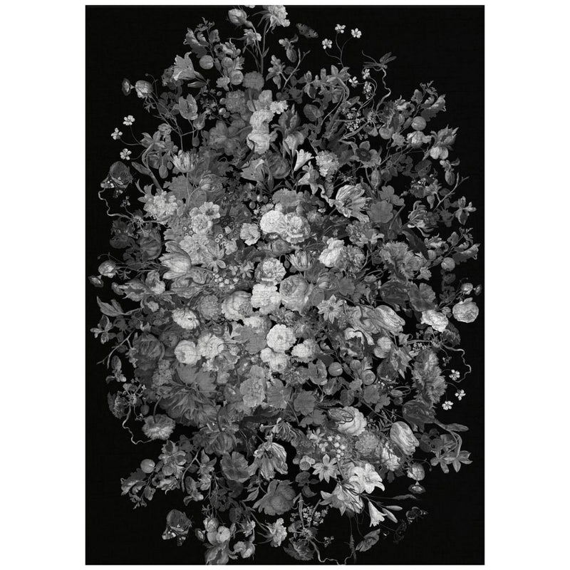 media image for Dutch Uncle Contemporary Silver Floral Area Rug 283