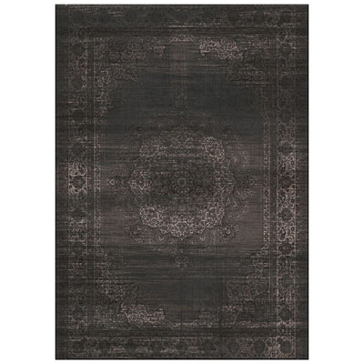 product image for Dark Gray Floral Garden Traditional Area Rug 0