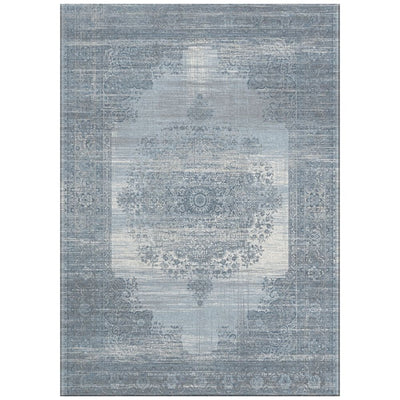 product image for Light Blue Floral Garden Traditional Area Rug 79