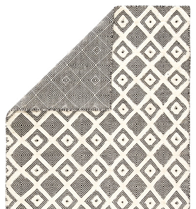 product image for Bosc Indoor/ Outdoor Trellis Ivory & Black Area Rug 62