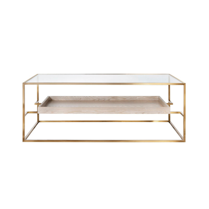 media image for Glass Top Coffee Table With Floating Shelf By Bd Studio Ii Reagan Co 1 261