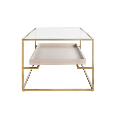 product image for Glass Top Coffee Table With Floating Shelf By Bd Studio Ii Reagan Co 5 33