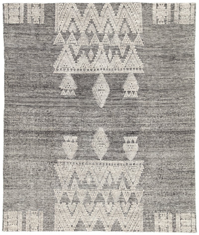 product image for Torsby Geometric Rug in Jet Black & Parchment design by Jaipur Living 60