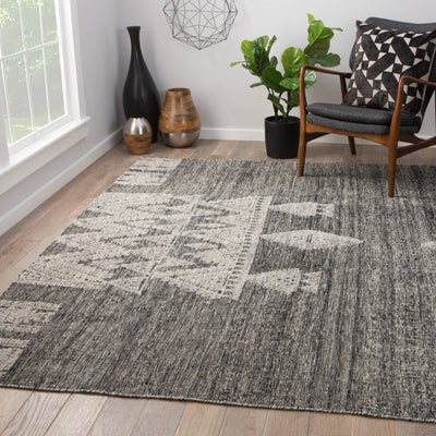 product image for Torsby Geometric Rug in Jet Black & Parchment design by Jaipur Living 12