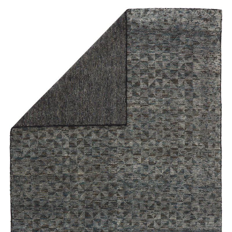 media image for Zaid Hand-Knotted Geometric Gray & Black Area Rug 211