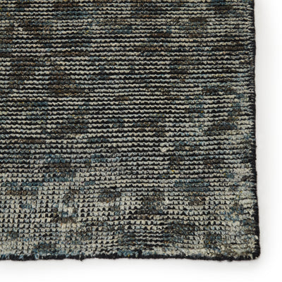 product image for Zaid Hand-Knotted Geometric Gray & Black Area Rug 15
