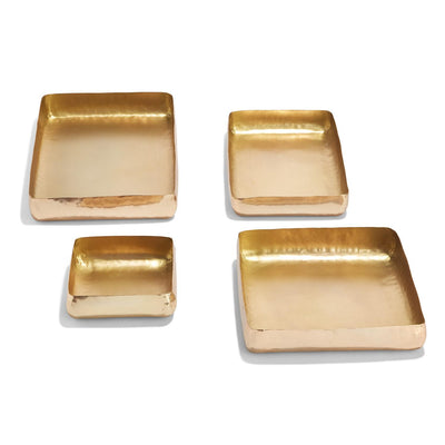 product image of gilded set of 4 hand crafted hammered decorative trays 1 515