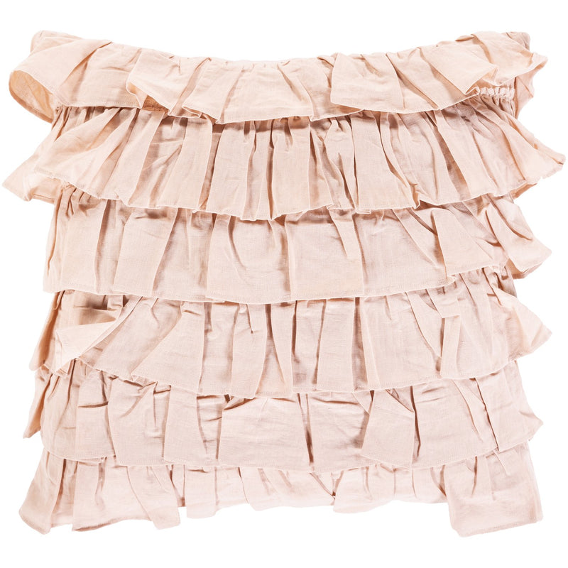 media image for Ruffle RLE-003 Woven Pillow in Blush by Surya 272