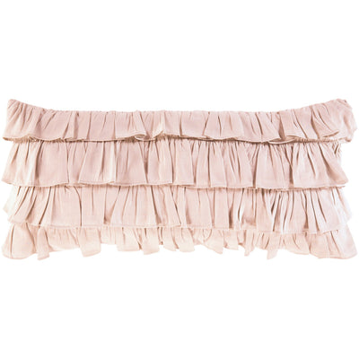 product image for Ruffle RLE-004 Woven Lumbar Pillow in Blush by Surya 8
