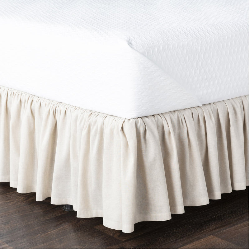 media image for Peyton Ruffle RLSKT-1001 Bed Skirt in Ivory by Surya 285