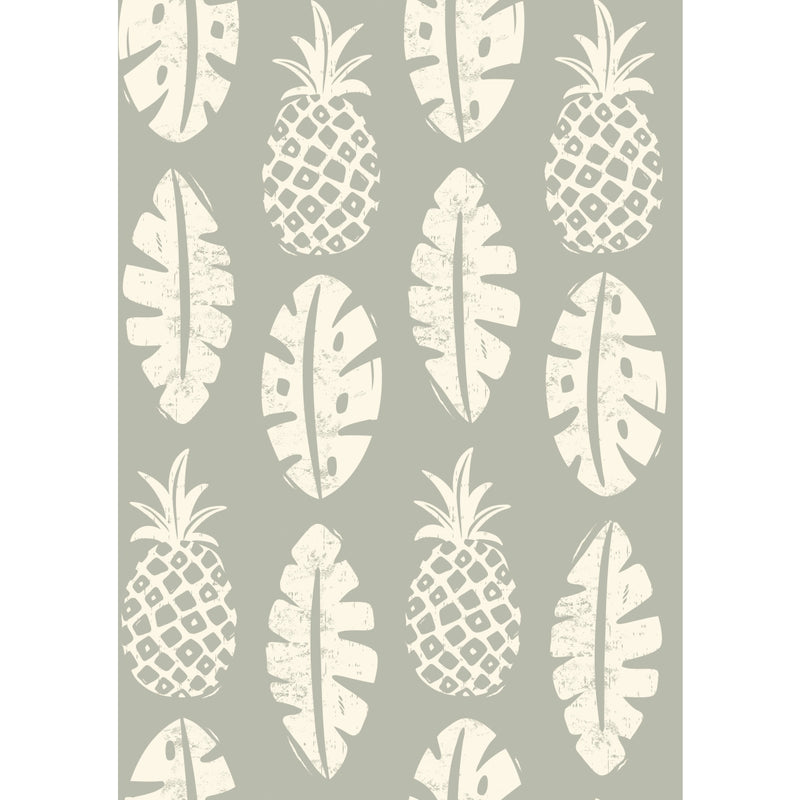 media image for Pineapple Block Print Peel & Stick Wallpaper in Grey by York Wallcoverings 225