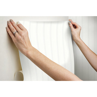 product image for Beadboard Peel & Stick Wallpaper in White by York Wallcoverings 22