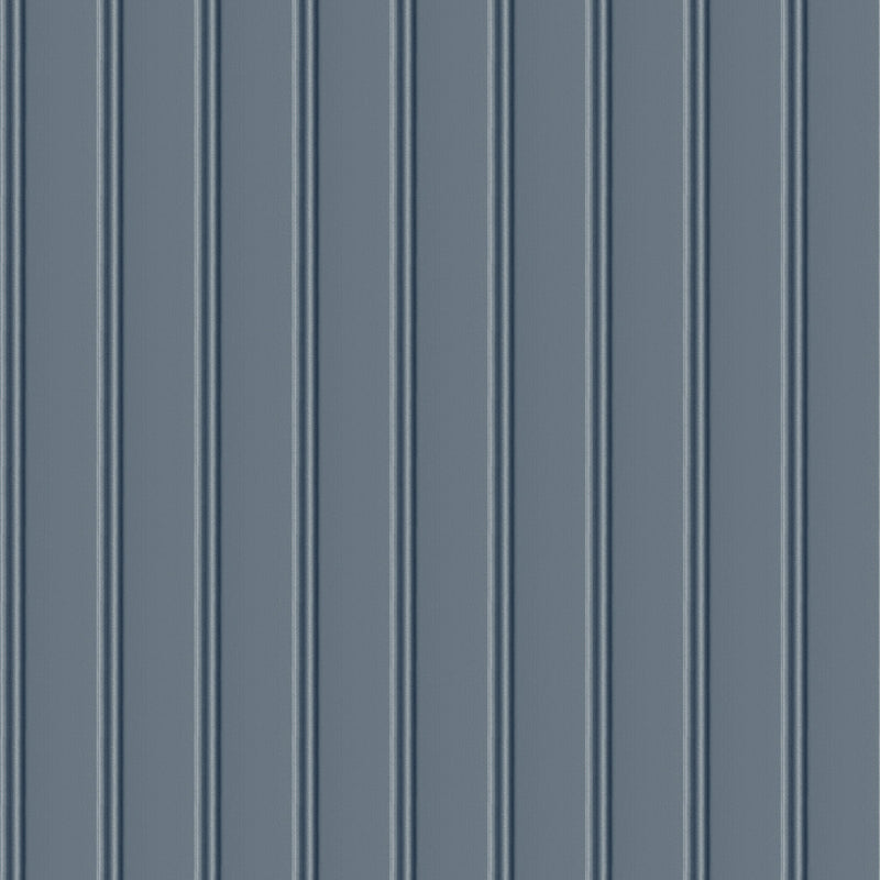 media image for Beadboard Peel & Stick Wallpaper in Navy by York Wallcoverings 240