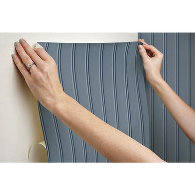 product image for Beadboard Peel & Stick Wallpaper in Navy by York Wallcoverings 66