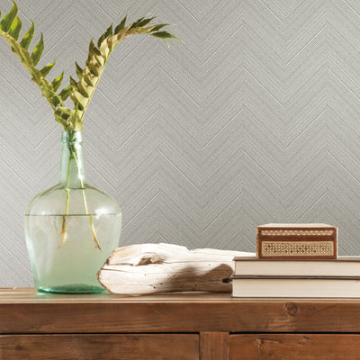 product image for Herringbone Weave Peel & Stick Wallpaper in Grey by York Wallcoverings 84