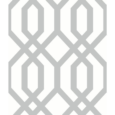 product image for Gazebo Lattice Peel & Stick Wallpaper in Grey by York Wallcoverings 46