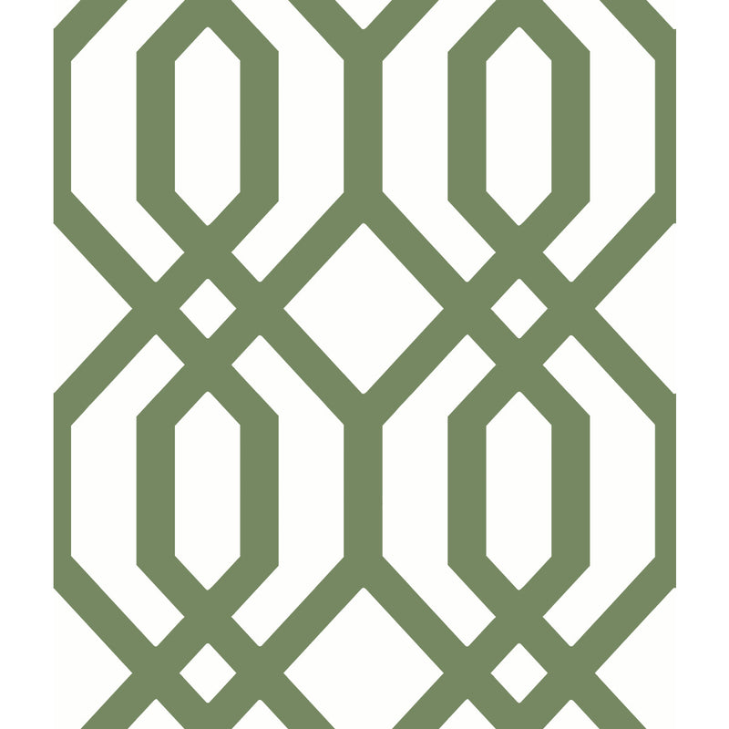 media image for Gazebo Lattice Peel & Stick Wallpaper in Green by York Wallcoverings 297