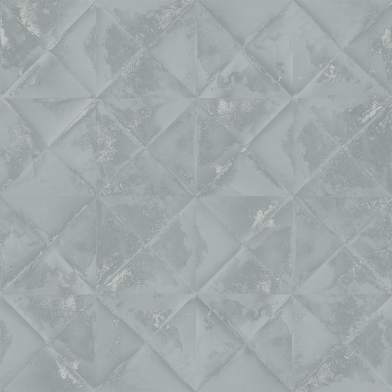 Shop Sample Reclaimed Tin Diamond Peel & Stick Wallpaper in Grey