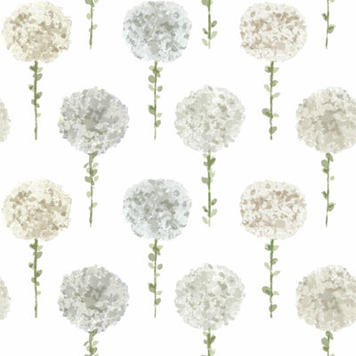 product image of Mum Floral Peel & Stick Wallpaper in Grey by York Wallcoverings 578